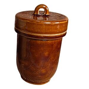 Vintage Covered Egg Cup English Stoneware Brown The Original Kitchener England